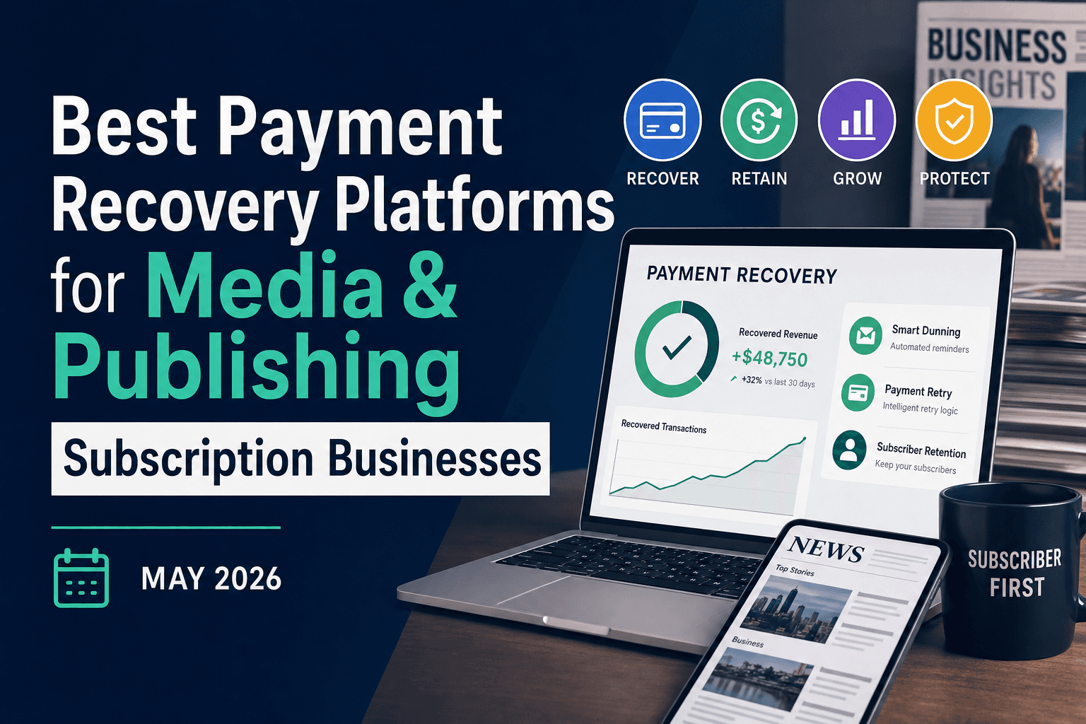 Best Payment Recovery Platforms for Media & Publishing Subscription Businesses (May 2026)