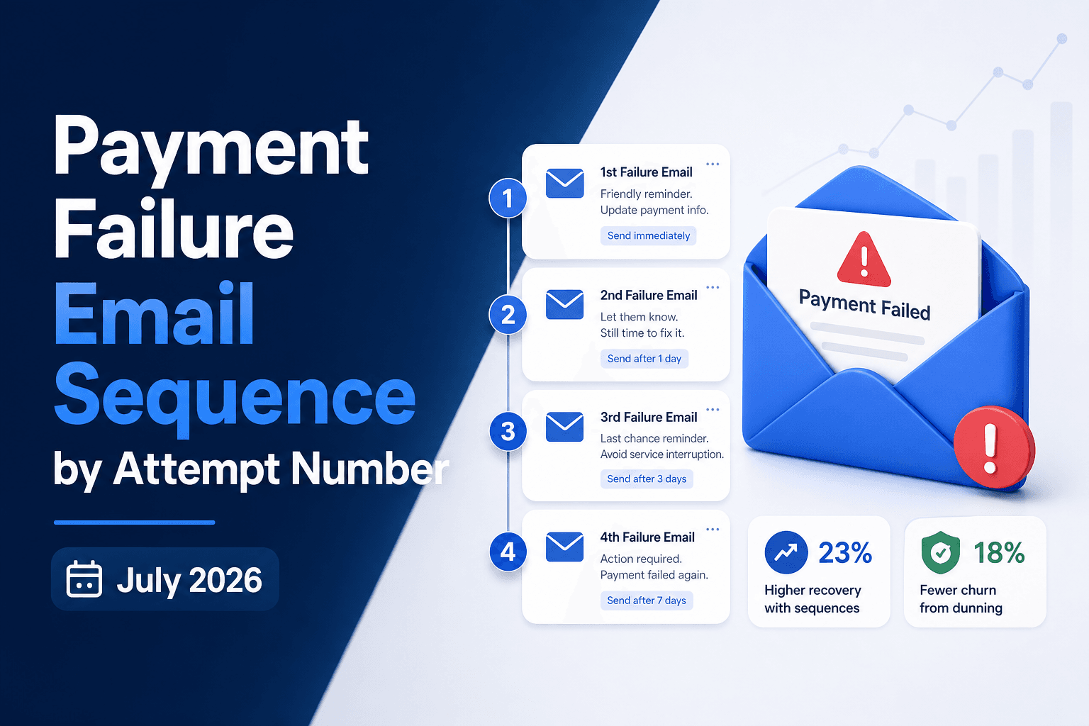 What to Send in Payment Failure Emails at Each Attempt (July 2026)