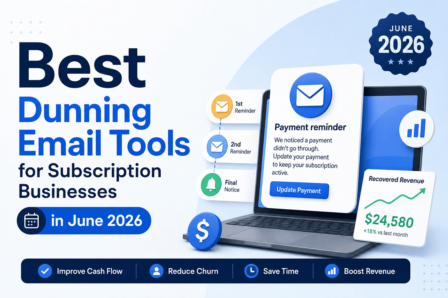 Best Dunning Email Tools for Subscription Businesses in June 2026