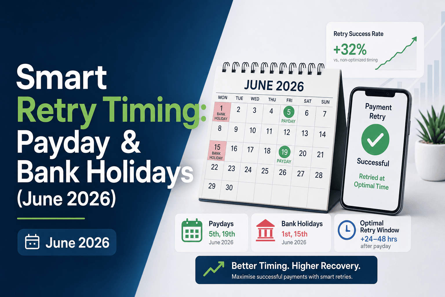 Smart Retry Timing: Payday & Bank Holidays (June 2026)